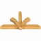 Ekena Millwork Redmond Rough Sawn Timber Gable Bracket, Western Red Cedar, 72"W x 42"H x 6"D x 6"F, 14/12 Pitch GBW072X42X0606RED00RWR - alternate 2